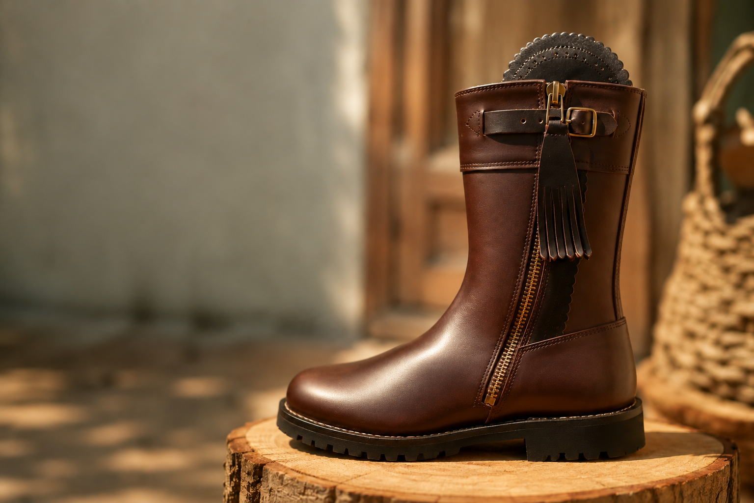Bota Valverde del camino de piel