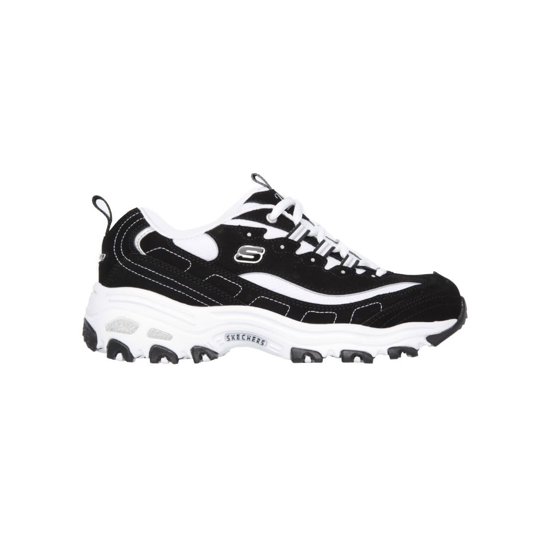Skechers D’Lites Biggest Fan 11930 BKW Mujer | Zapatillas Casual