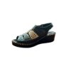 Sandalias de cuña mujer | 48 Hours marino combinadas, piel calada