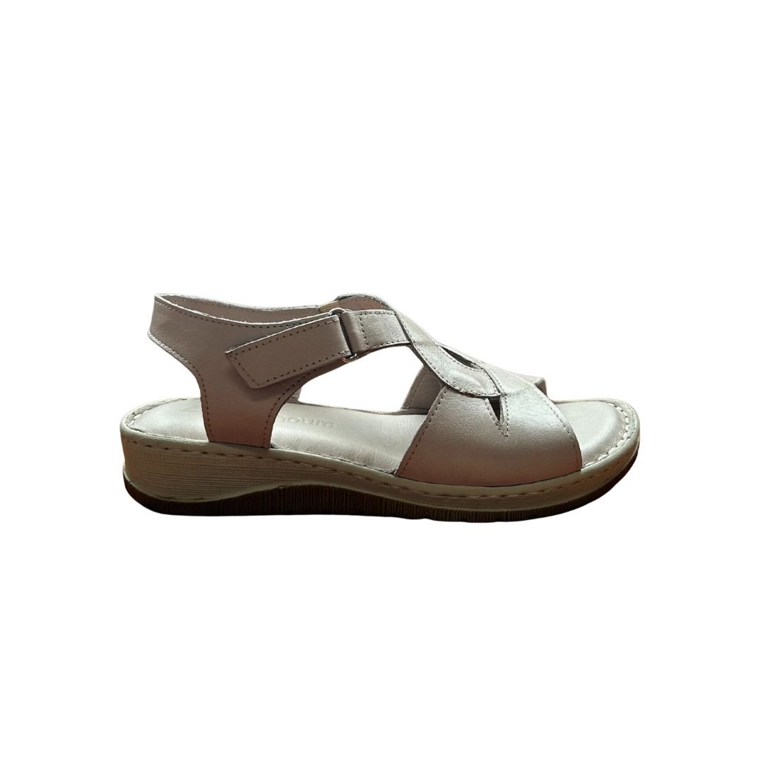 Sandalias cómodas mujer | 48 Horas tierra, tiras cruzadas y velcro