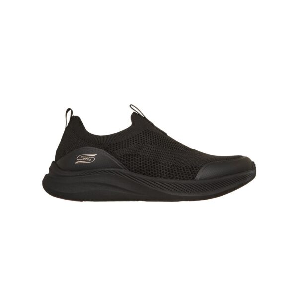 Skechers Bobs BBK (5) Skechers BOBS Moda Flex Chi Mujer | Zapatillas negras sin cordones