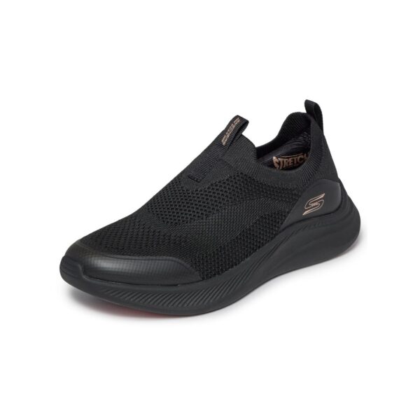 Skechers Bobs BBK (7) Skechers BOBS Moda Flex Chi Mujer | Zapatillas negras sin cordones
