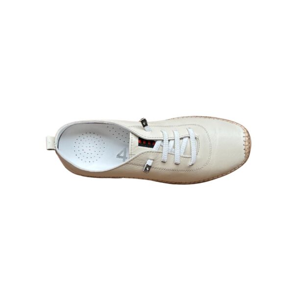 Zapato 48h (12) Zapatos cómodos de piel mujer 48 Hours beige | Cordón elástico