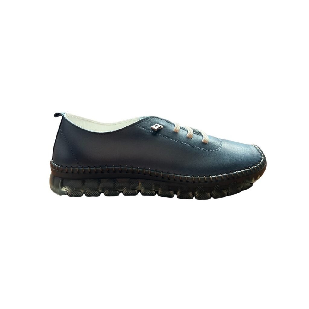 Zapatos cómodos de piel mujer 48 Hours azules | Cordón elástico