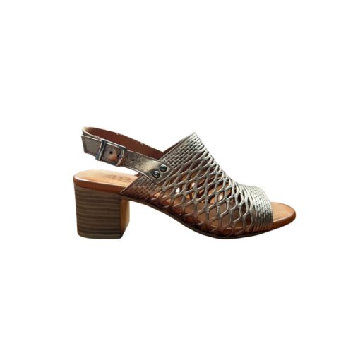 Sandalias cómodas mujer | 48 Hours piel cobalto metal, tacón ancho
