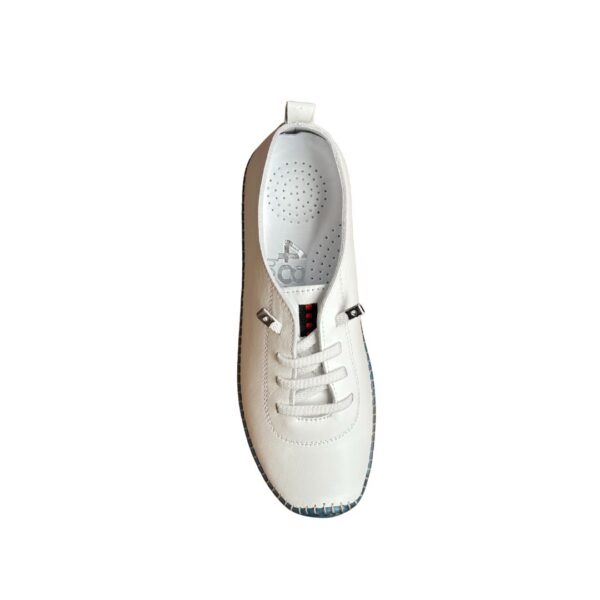 Zapato 48h (3) Zapatos cómodos de piel mujer 48 Hours blancos | Cordón elástico