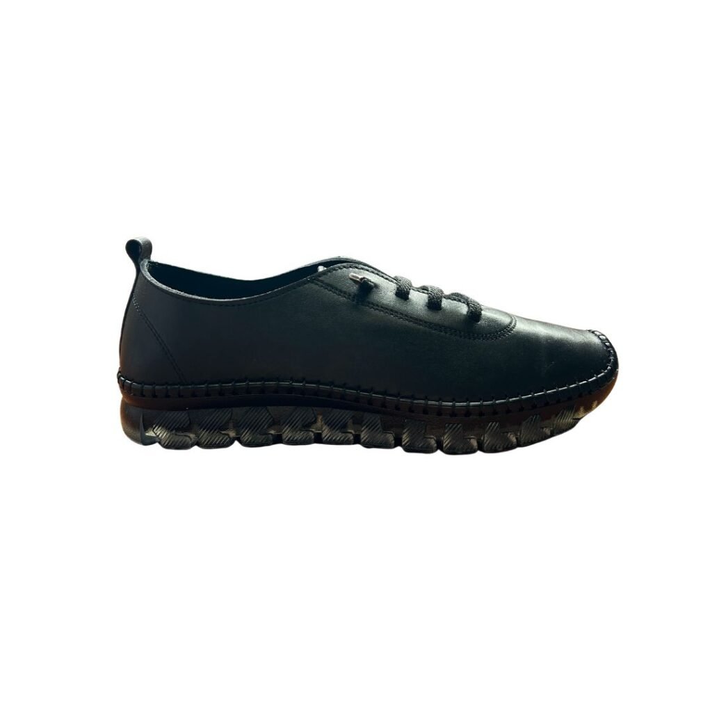 Zapatos cómodos de piel mujer 48 Hours negros | Cordón elástico