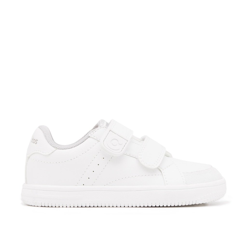 Zapatillas colegiales respetuosas blancas y grises | Conguitos