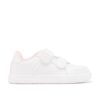 Zapatillas respetuosas niña Conguitos blancas y rosas con doble velcro