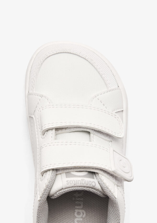 Zapatillas colegiales respetuosas blancas y grises | Conguitos