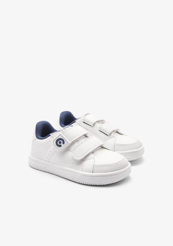 Zapatillas respetuosas niño Conguitos | Blanco y azul