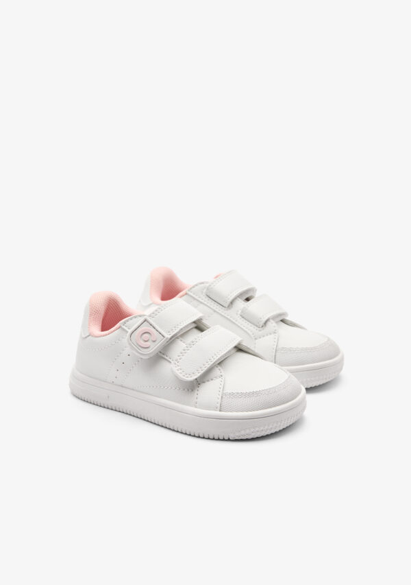 Zapatillas respetuosas niña Conguitos | Blanco y rosa
