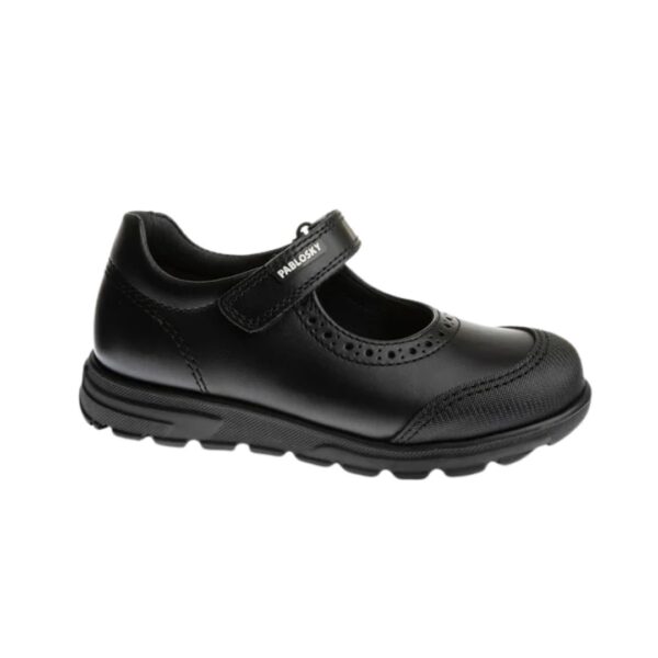 Merceditas colegiales negras Pablosky 334110 con velcro