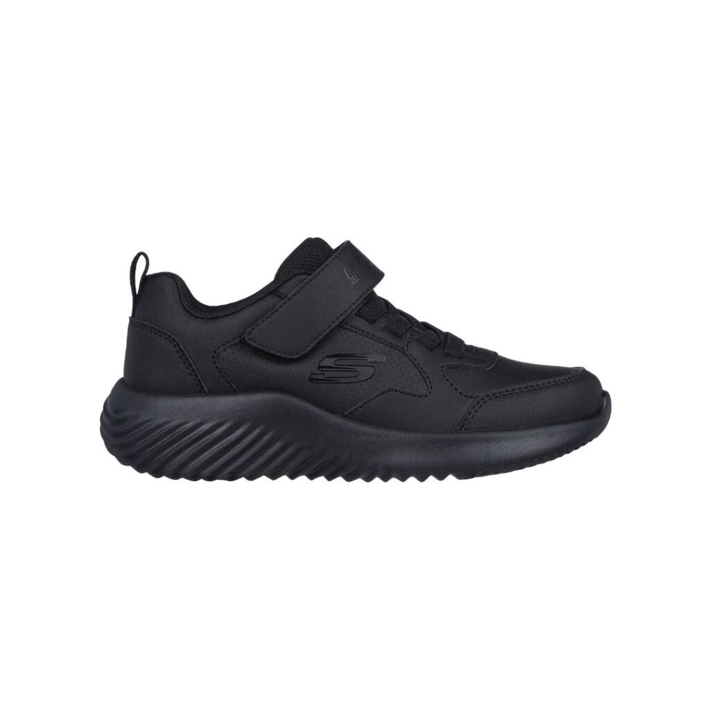 Zapatillas escolares niño Skechers Bounder negras con velcro
