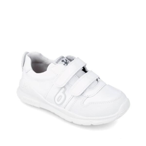 Zapatillas colegiales blancas Biomecanics con velcro