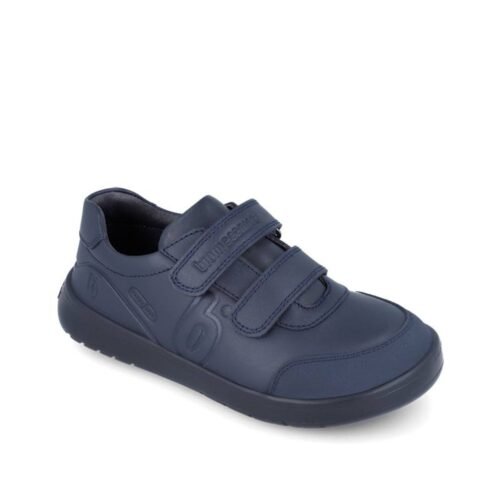 Deportivas barefoot Biomecanics azul marino con doble velcro