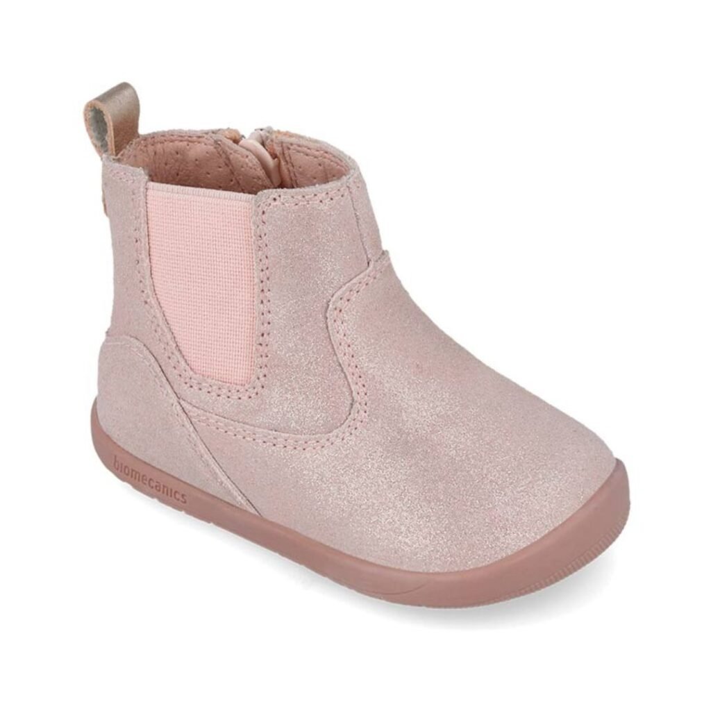 Bota barefoot Biomecanics bebé niña rosa para primeros pasos