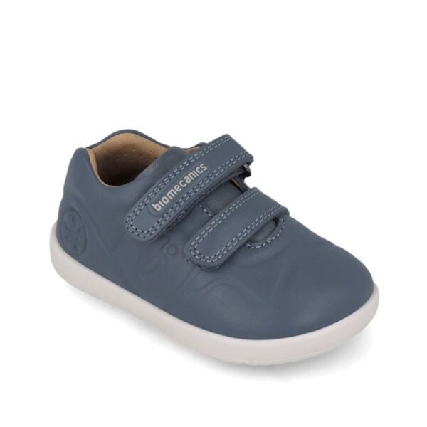BIOMECANICS_2661015_A556 Zapatos barefoot Biomecanics bebé azules con doble velcro