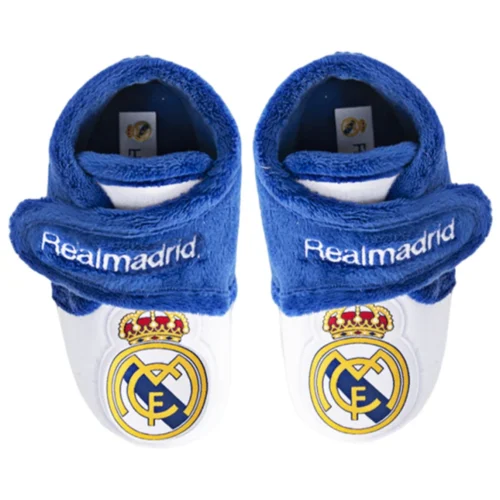 Zapatillas de casa Real Madrid niño oficiales CFRM4 blanco y azul