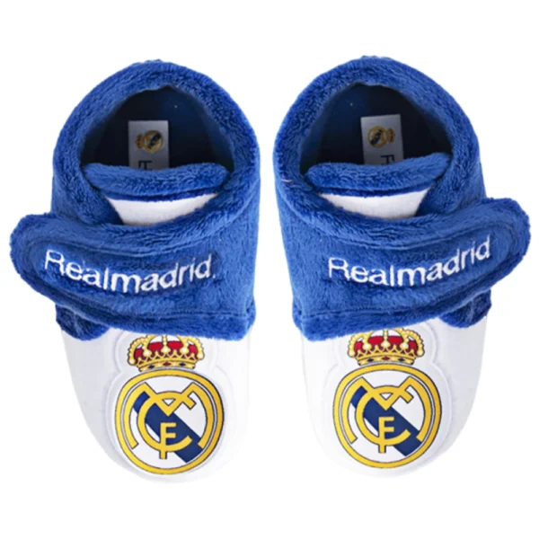 Zapatillas de casa Real Madrid niño oficiales CFRM4 blanco y azul
