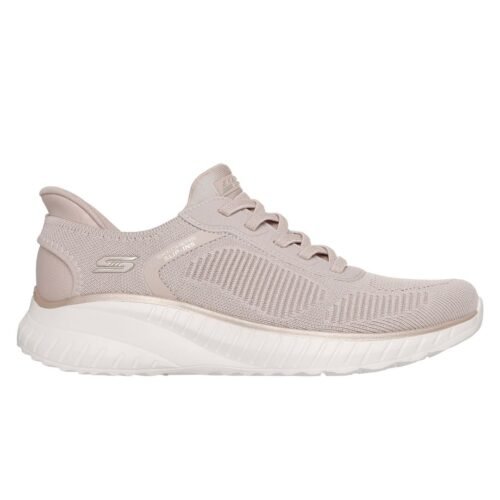 SKECHERS_117497_NTGD Skechers BOBS Sport Squad Chaos Slip-ins mujer beige y oro
