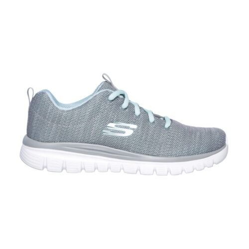 SKECHERS_12614_GYMN Skechers Graceful Twisted Fortune mujer gris y mint