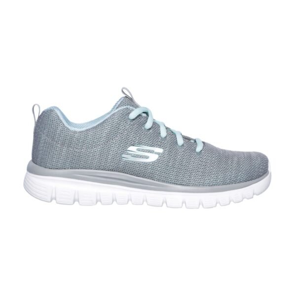 Skechers Graceful Twisted Fortune mujer gris y mint
