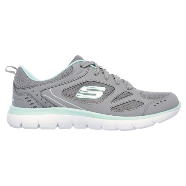 SKECHERS_12982_GYTQ Skechers Summits Suited mujer gris y turquesa 12982 GYTQ
